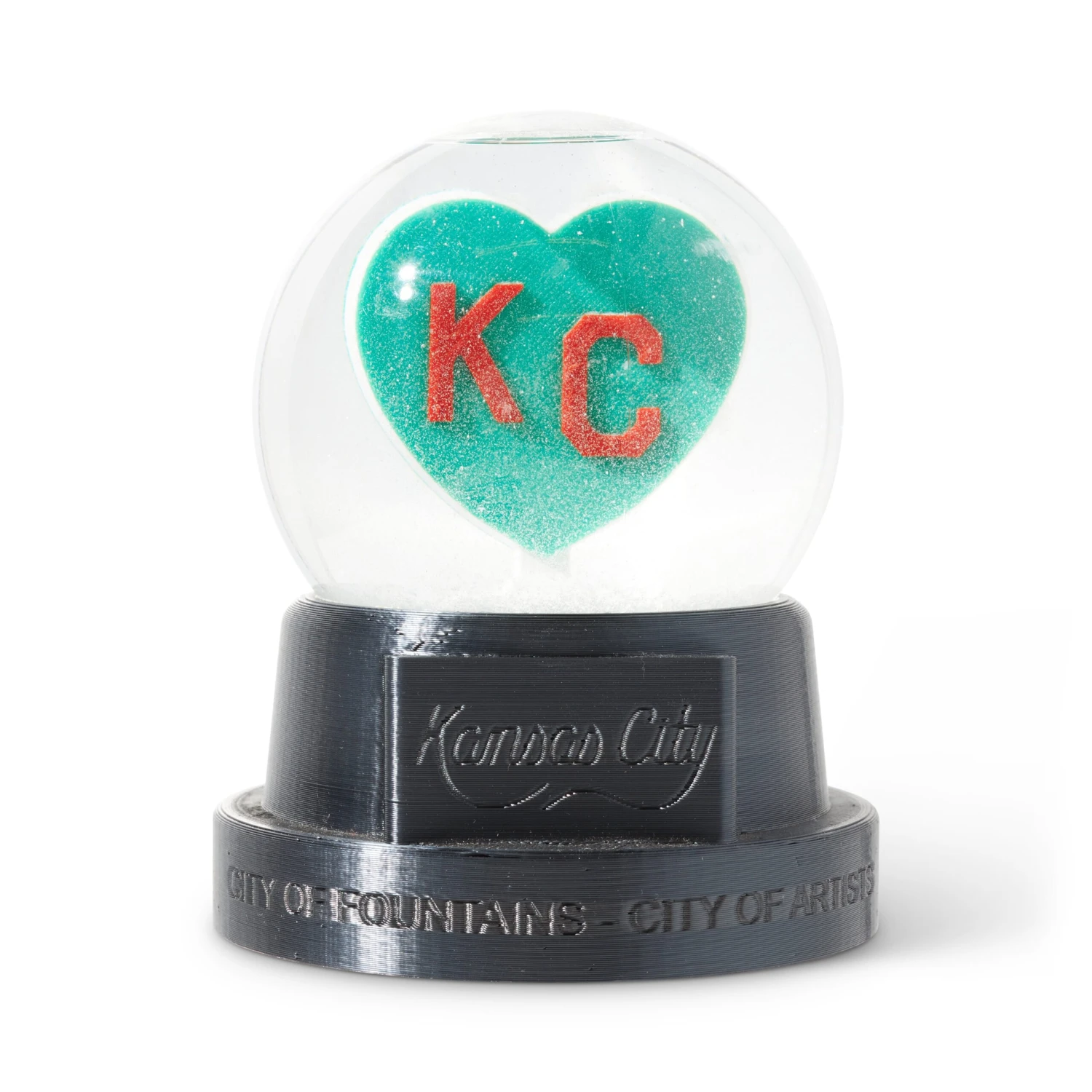 Heart KC Snow Globe 2 Heart KC Snow Globe - Image 2