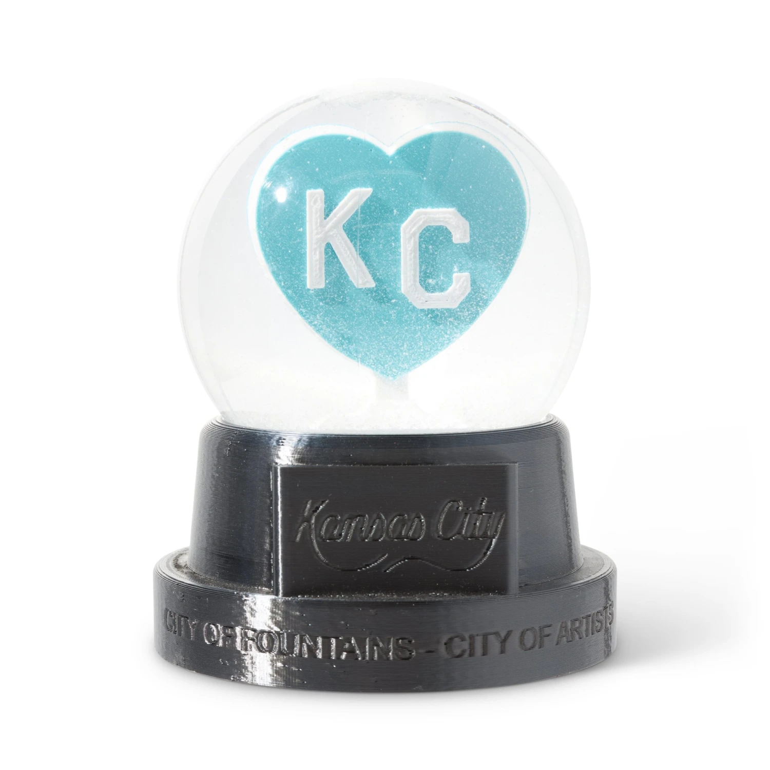 Heart KC Snow Globe 1 Heart KC Snow Globe