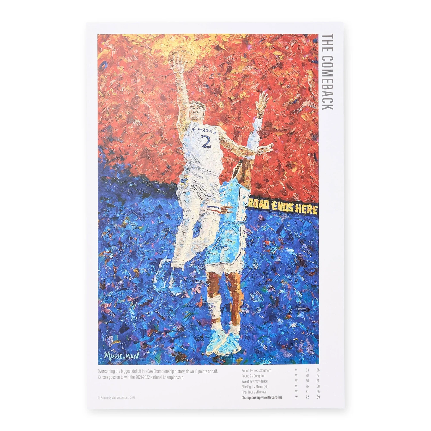 KU Basketball Print, Musselman Studios 1 KU Basketball Print, Musselman Studios