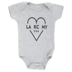 Ocean & Sea LA KC NY Onesie - Grey