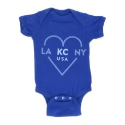Ocean & Sea LA KC NY Onesie Royal Blue