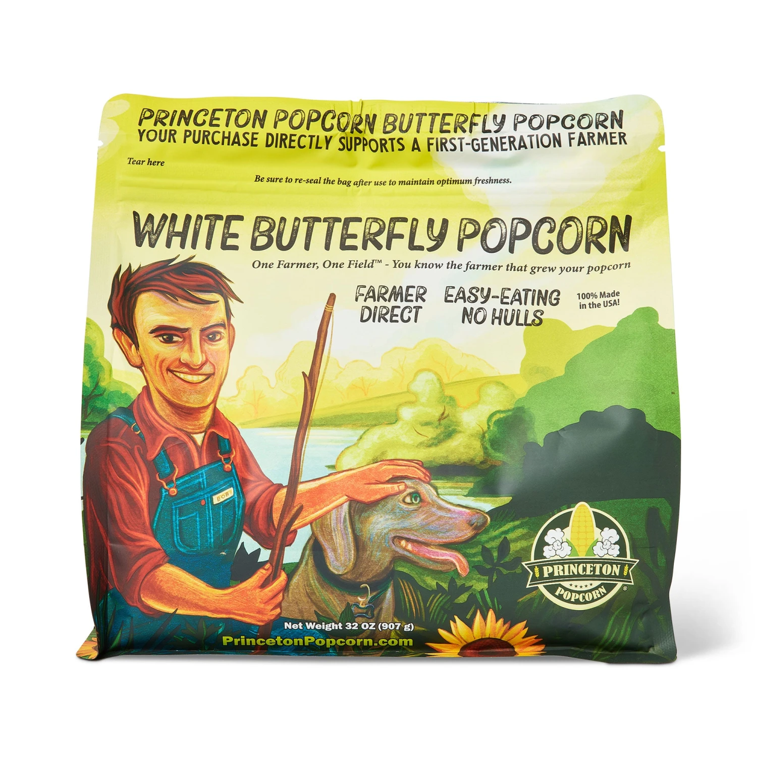 White Butterfly Popcorn Kernels, Princeton Popcorn 1 White Butterfly Popcorn Kernels, Princeton Popcorn