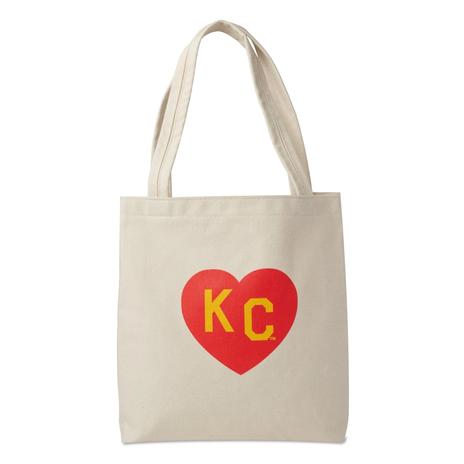 Sandlot Goods X Charlie Hustle KC Heart Natural Tote: Red & Yellow 1 Sandlot Goods X Charlie Hustle KC Heart Natural Tote: Red & Yellow