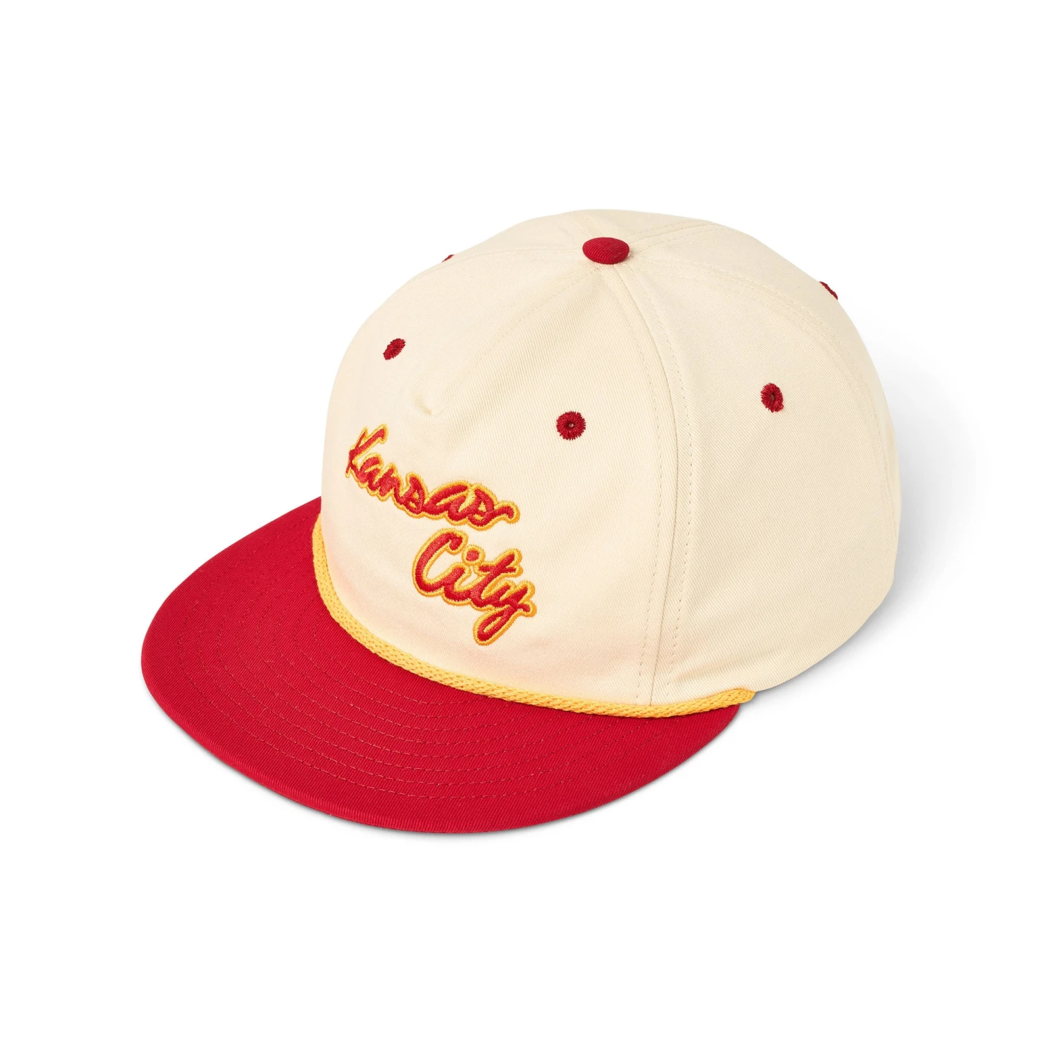 Red And Gold Kansas City Script 90's Snapback 1 Red And Gold Kansas City Script 90's Snapback