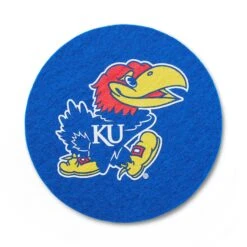 KU Jayhawks Electric Blue Wool Coaster, Sandlot Goods