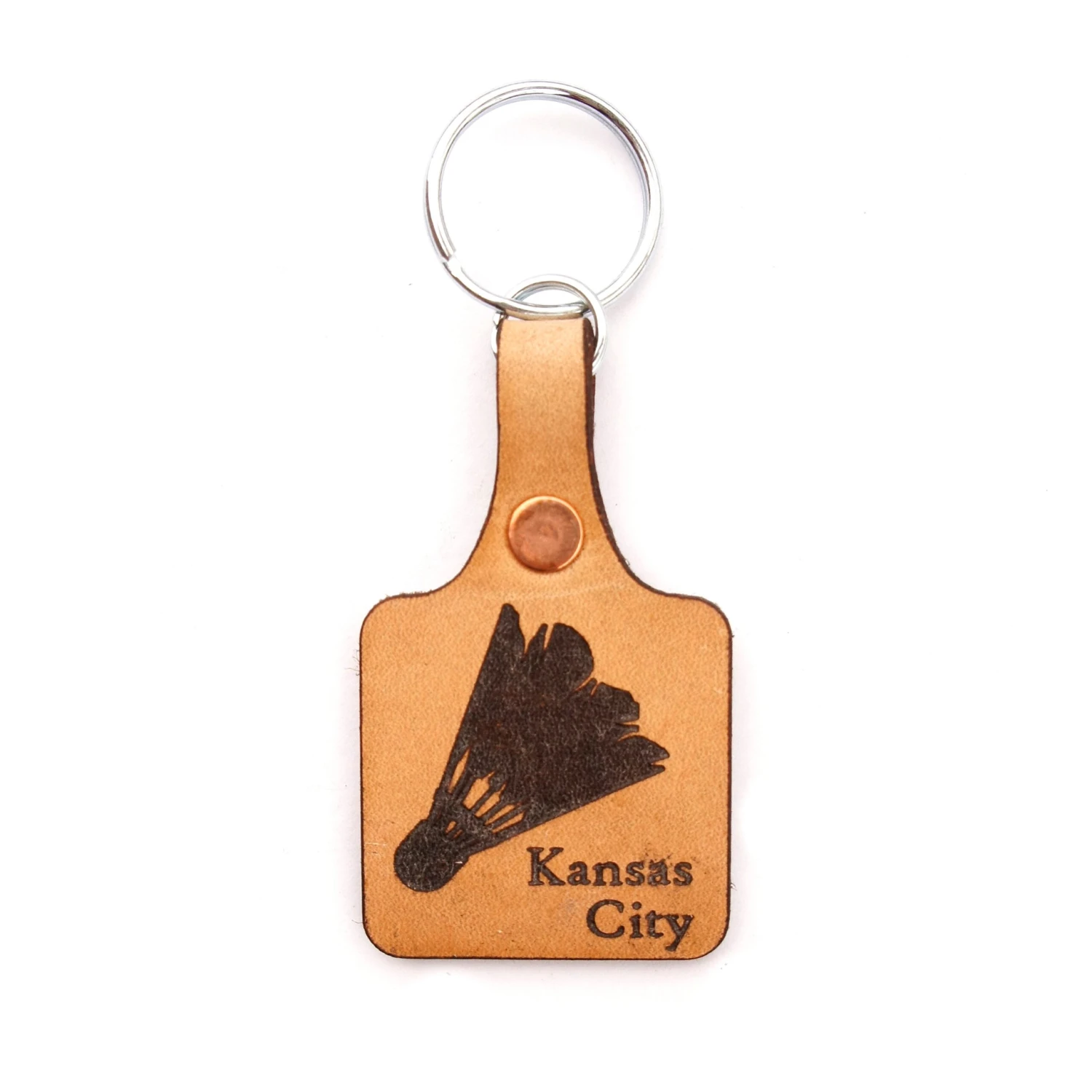 Say It On Wood Shuttlecock Leather Keychain 1 Say It On Wood Shuttlecock Leather Keychain