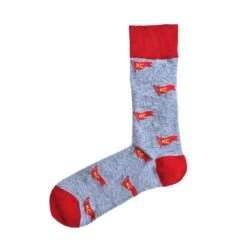 School Of Sock KC Pennant Socks - Red & Yellow