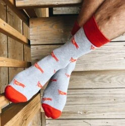 School Of Sock KC Pennant Socks - Red & Yellow -Kansas City Store School of Sock KC Pennant Red Yellow