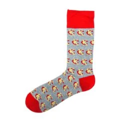 School Of Sock KC Logo Socks - Grey, Red & Yellow