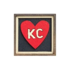 Wee Woodworks KC Heart Magnet