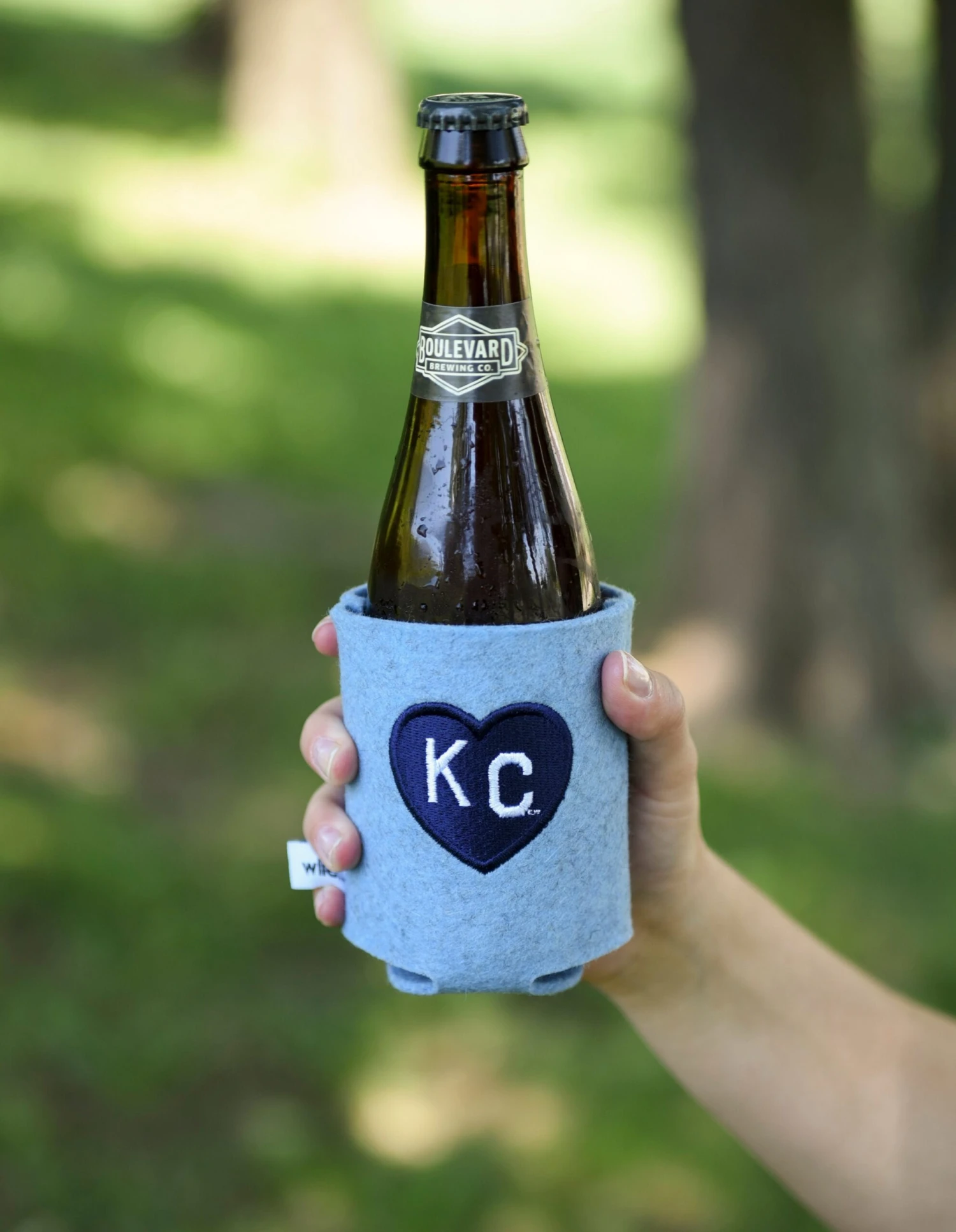 Wlle X Charlie Hustle KC Heart Drink Sweater - Light Blue 2 Wlle X Charlie Hustle KC Heart Drink Sweater - Light Blue - Image 2